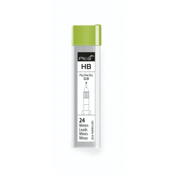 Графитовые грифели Pica Fine-Dry HB, 0.9 мм, 24 шт.