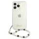 Guess Pearl caurspīdīgs vāciņš iPhone 13 / 13 Pro ar pērļu piekariņu