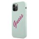 Guess iPhone 12 / 12 Pro Case Silicone Vintage, Fuchsia Blue