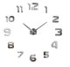 Stylish Wall Clock DIY 80-120 cm, Silver