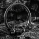 Rockbros 32120007001 velosipēda saslēdzējs ar kodu un tērauda trosi, Melns