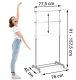 Massido 686000 standing clothes rack, black-silver