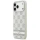 Чехол DKNY в клетку с печатными полосами для iPhone 17 Pro Max — бежевый