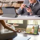Samsung Galaxy Tab S9 Ultra (SM-X910, SM-X916B) Tri-fold Stand Design Leather Case Cover, Grey | Чехол...