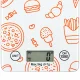 Elektroniskie stikla virtuves svari 5 kg / 1 g ar taras funkciju un LCD displeju
