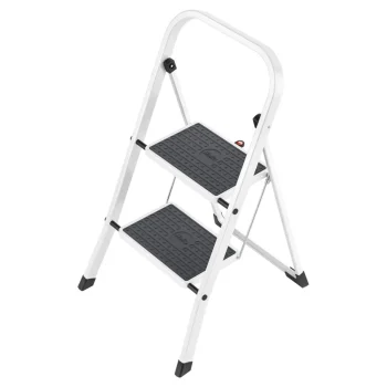 Saliekamās pakāpienu kāpnes Hailo K40, 3 pakāpieni, White / Black