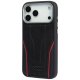 Audi R8 Genuine Leather MagSafe Phone Case Cover iPhone 17 Pro Max - Black and Red