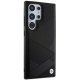 BMW Samsung Galaxy S24 Ultra vāciņš Signature Leather Crossing Lines, melns