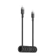Acefast C14-03 USB-C uz USB-C spirālveida kabelis 3A 1.2m, melns