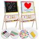 Детский двусторонний мольберт Ricokids с часами и счетами,...