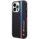 Чехол BMW для iPhone 14 Pro Tricolor Stripe, черный