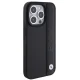 BMW iPhone 15 Pro Max Case Leather Textured & Stripe, Black