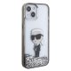 Apple iPhone 15 6.1\" Karl Lagerfeld Liquid Glitter Ikonik Case Cover (KLHCP15SLKKNSK), Transparent | Telefona Maciņš...