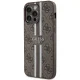 Guess iPhone 15 Pro Max vāciņš 4G Printed Stripes MagSafe, brūns