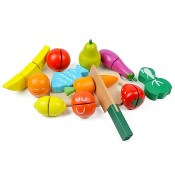 Koka griežamie augļi un dārzeņi 13 gab. ECOTOYS