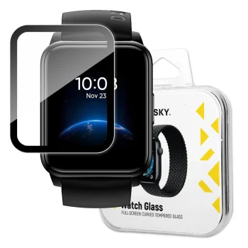 Hibrīda aizsargstikls Wozinsky Watch Glass viedpulkstenim Realme Watch 2, melns