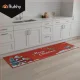 Новогодний коврик Ruhhy 160x50 см, нескользящий, красный