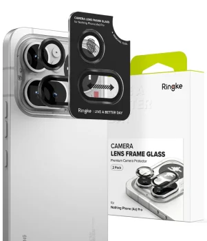 Kameras aizsargstikls Ringke Camera Frame Protector (2 gab.) priekš Nothing Phone 4A Pro, melns