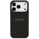 Guess Grained Gold Ring MagSafe vāciņš iPhone 18 Pro / 17 Pro, melns