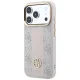 Guess 4G Stripe Round and Classic Logos MagSafe vāciņš iPhone 17 Pro / 18 Pro, rozā