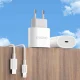 Dudao A14EUC PD 20W USB‑C sienas lādētājs ar kabeli – balts