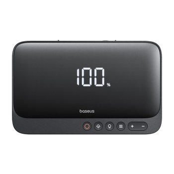 Palaišanas ierīce Baseus Super Energy BS-CH013 4in1 600A ar lukturīti / 6000mAh powerbank / kompresoru – melna