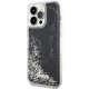 Guess iPhone 14 Pro Max vāciņš Liquid Glitter Marble, melns