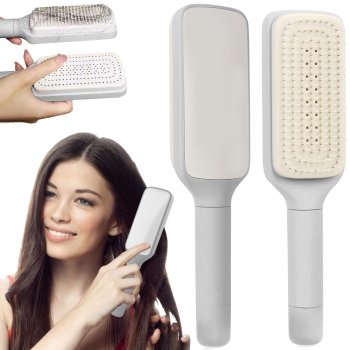 Self-Cleaning Hair Brush, Grey