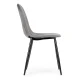 Комплект из 4 велюровых обеденных стульев ModernHome, серый