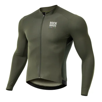 Rockbros ROAD TO SKY Men's Long Sleeve Cycling Jersey L - Green