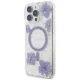 Guess Resin Flowers MagSafe чехол для iPhone 16 Pro Max – фиолетовый