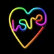 RGB LED Неон Forever Light FLRN02 LOVE W SERCU с пультом