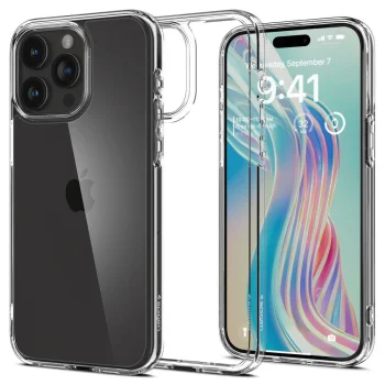 Apple iPhone 15 Pro Max 6.7'' Spigen Ultra Hybridd Case Cover, Crystal Clear | Telefona Maciņš Vāks Apvalks Bampers
