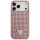 Guess Rhinestone Triangle Logo vāciņš iPhone 17 Pro Max, Rozā