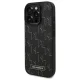 Чехол Karl Lagerfeld для iPhone 16 Pro Leather Monogram Metal Logo MagSafe, черный