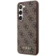 Чехол Guess 4G Metal Gold Logo для Samsung Galaxy S23, коричневый