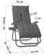 Sofotel ChillWell folding garden lounger with cushion