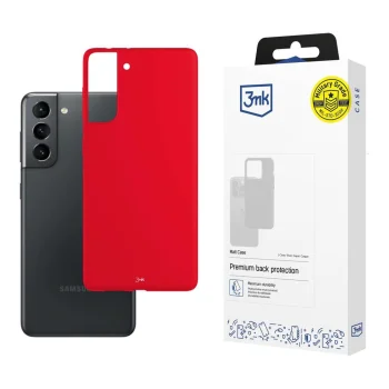 Samsung Galaxy S21 (SM-G991) 3MK Matt Case Cover, Red | Матовый Чехол Кейс Бампер Обложка...