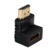 Akyga Adapter Connector Up Angle HDMI Male to HDMI Female, Black | Адаптер
