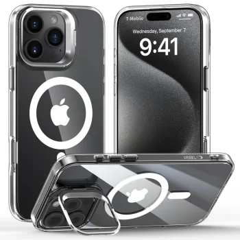 Apple iPhone 16 Pro Max 6.9'' Tech-Protect MagStand MagSafe Case Cover, Clear