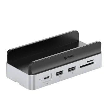 Orico MiniDock 10-in-1 Docking Station with M.2 SSD Bay for Mac mini 2024, Silver