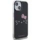 Hello Kitty iPhone 15 vāciņš IML Kitty Face, melns