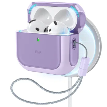 ESR Orbit HaloLock MagSafe Case for Apple AirPods 4, Purple