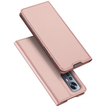Dux Ducis Skin Pro Flip Case, Wallet And Stand For Xiaomi Poco M6 Pro / Redmi 12/12r - Pink