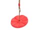 Children\'s garden swing with round plastic seat and adjustable rope red