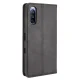 Sony Xperia 10 III / 10 III Lite Vintage Style Magnetic Leather Wallet Case Cover, Black | Telefona Vāciņš Maciņš...