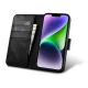 Atverams ādas maciņš 2in1 iCarer Oil Wax iPhone 14 Plus ar RFID aizsardzību, melns (WMI14220723-BK)