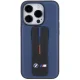 Чехол BMW для iPhone 15 Pro M Grip Stand Bicolor, темно-синий