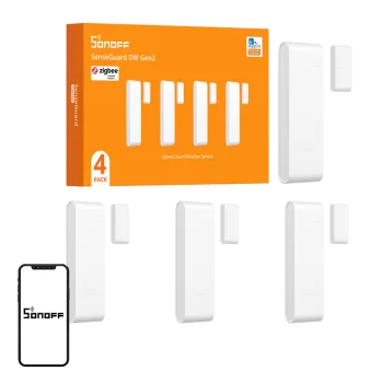 Датчик открытия дверей и окон Sonoff SNZB-04PR2 Zigbee 3.0, 4 шт., белый