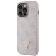Guess iPhone 13 Pro Max Case Metal Logo Strass Crossbody, Pink